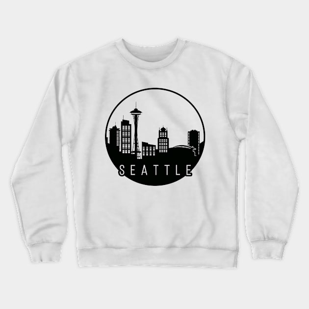 Seattle Skyline Crewneck Sweatshirt by ThyShirtProject - Affiliate